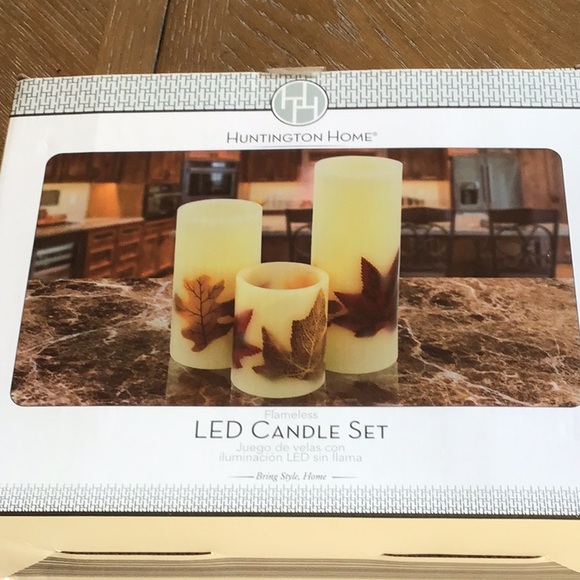 Huntington Home Flameless LED Candle Set, šAutumn Theme - Picture 2 of 5